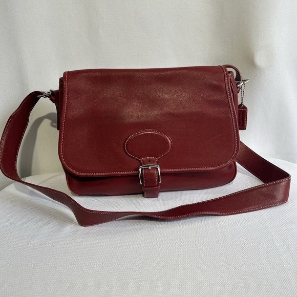 Coach Handbags - Coach Bag Leather Red #7750 Shoulder Cross Body Bag
